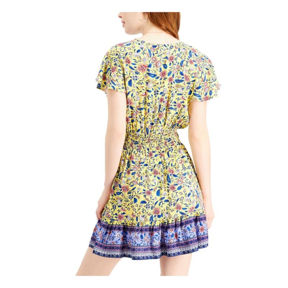 BEBOP Womens Flutter Sleeve Surplice Neckline Dress - Picture 2 of 4